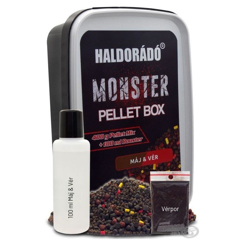 Pelete Haldorado Monster Pellet Box - Ficat & Sange, 400g