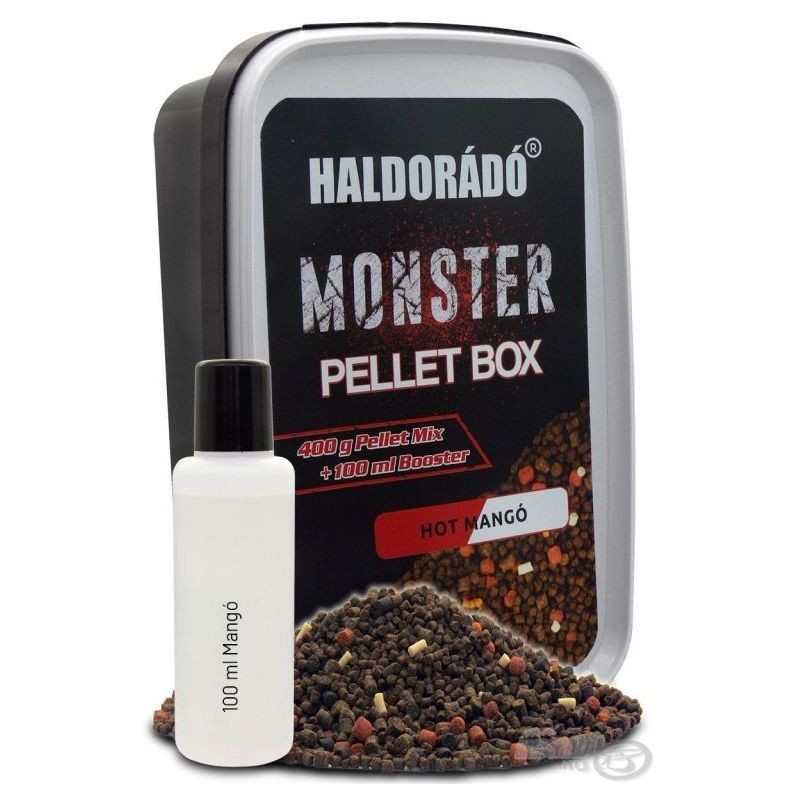 Pelete Haldorado Monster Pellet Box - Hot Mango, 400g
