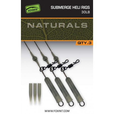 Montura Helicopter Fox Naturals Submerge Heli Rigs, 3buc/plic 40lb